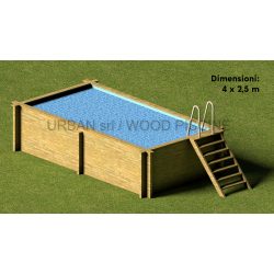 Piscina in legno 4 x 2,5