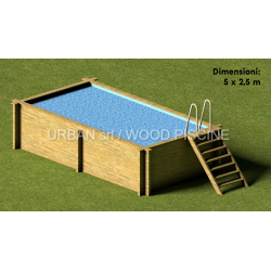 Piscina in legno 5 x 2,5