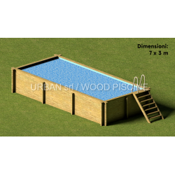 Piscina in legno 7 x 3