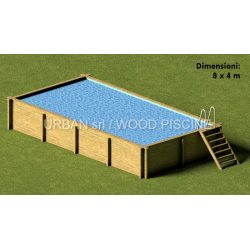 Piscina in legno 8 x 4
