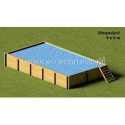 Piscina in legno 9 x 5